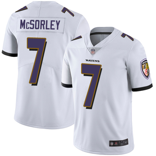 Baltimore Ravens Limited White Men Trace McSorley Road Jersey NFL Football #7 Vapor Untouchable